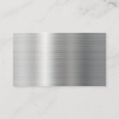 Moderne Visitenkarte für Silver Gray Metal-Logos (Rückseite)