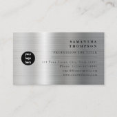 Moderne Visitenkarte für Silver Gray Metal-Logos (Vorderseite)