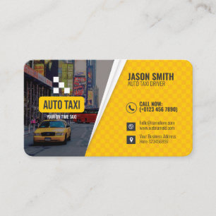 Moderne Visitenkarte für Taxifahrer