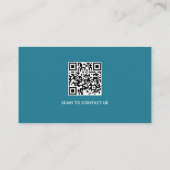 Moderne Visitenkarte für Tierärzte mit QR-Code (Rückseite)