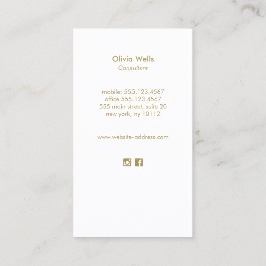 Moderne Visitenkarte für Wasserfarben im Ozean (Rückseite)