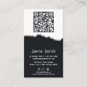 Moderne Visitenkarte für Weiß und Schwarz (Rückseite)