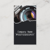 Moderne Visitenkarte für Weiß und Schwarz (Vorderseite)