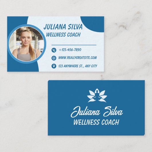 Moderne Visitenkarte für Wellness-Coach (Vorne/Hinten)