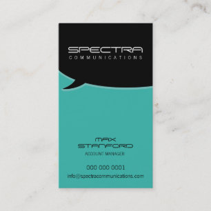 MODERNE VISITENKARTE:: Gesprächsblase 11P Visitenkarte