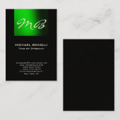 Moderne Visitenkarte in schwarz-grün (Vorne/Hinten)