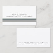 moderne Visitenkarte mit 3 dünnen Linien in Weiß (Vorne/Hinten)