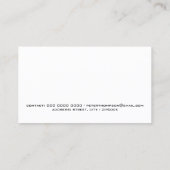 moderne Visitenkarte mit 3 dünnen Linien in Weiß (Rückseite)