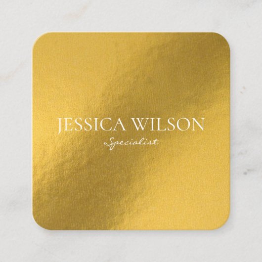 Moderne Visitenkarte mit edlem Foliengolz (Vorderseite)