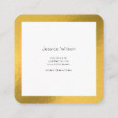 Moderne Visitenkarte mit edlem Foliengolz (Rückseite)