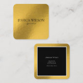 Moderne Visitenkarte mit elegantem Goldfolie (Vorne/Hinten)