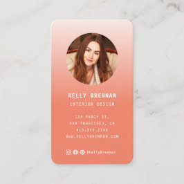 Moderne Visitenkarte mit Foto und Social Media