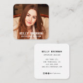 Moderne Visitenkarte mit Foto und Social Media (Vorne/Hinten)