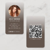 Moderne Visitenkarte mit Foto und Social Media (Vorne/Hinten)