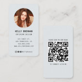 Moderne Visitenkarte mit Foto und Social Media (Vorne/Hinten)
