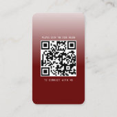 Moderne Visitenkarte mit Foto und Social Media (Rückseite)