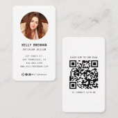 Moderne Visitenkarte mit Foto und Social Media (Vorne/Hinten)