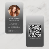 Moderne Visitenkarte mit Foto und Social Media (Vorne/Hinten)