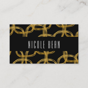Moderne Visitenkarte mit Goldfolien-Scribble-Kreis