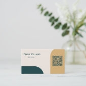 Moderne Visitenkarte mit QR-Code (Stehend Vorderseite)