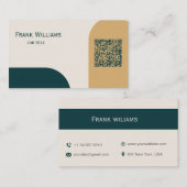 Moderne Visitenkarte mit QR-Code (Vorne/Hinten)