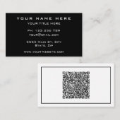 Moderne Visitenkarte mit QR-Code - Farben auswähle (Vorne/Hinten)