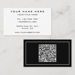Moderne Visitenkarte mit QR-Code - Ihre Farben