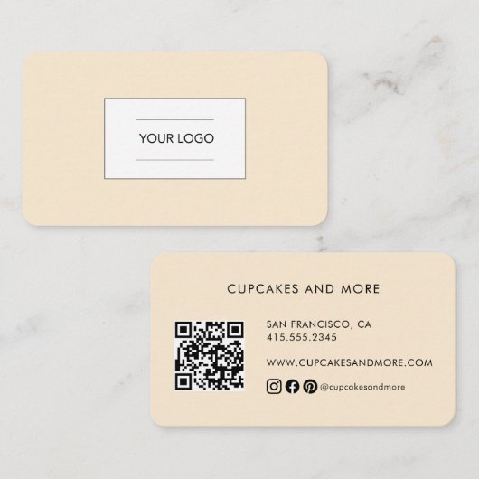 Moderne Visitenkarte mit QR-Code und benutzerdefin (Vorne/Hinten)