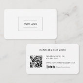 Moderne Visitenkarte mit QR-Code und individuellem (Vorne/Hinten)