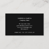 Moderne Visitenkarte mit schwarzem QR-Code-Logo (Rückseite)