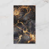 Moderne Visitenkarte mit schwarzem und goldenem Ma (Rückseite)