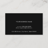 moderne Visitenkarte mit weißer Weltkarte auf schw (Rückseite)