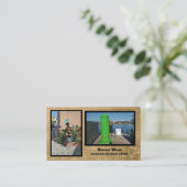 Moderne Visitenkarte mit zwei Fotos (Stehend Vorderseite)