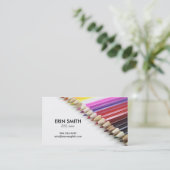 Moderne Visitenkarte Nr. 66 | Stift Crayons (Stehend Vorderseite)