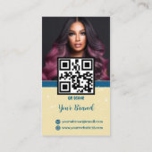 Moderne Visitenkarte QR Code Foto Collage (Rückseite)