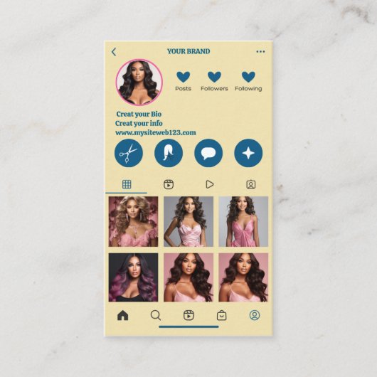 Moderne Visitenkarte QR Code Foto Collage (Vorderseite)