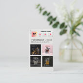 Moderne Visitenkarte QR Code Foto Collage Telefonnummerkarte (Stehend Vorderseite)