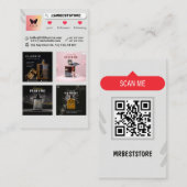 Moderne Visitenkarte QR Code Foto Collage Telefonnummerkarte (Vorne/Hinten)