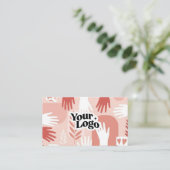 Moderne Visitenkarte – QR-Code & Logo (Stehend Vorderseite)