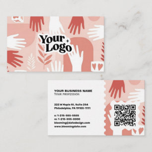 Moderne Visitenkarte – QR-Code & Logo