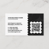 Moderne Visitenkarte – QR-Code & Logo (Rückseite)