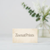 Moderne Visitenkarte von ZeenatPrints (Stehend Vorderseite)