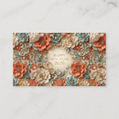 Moderne Visitenkarte zum Frohen Neuen Jahr 2026 (Rückseite)