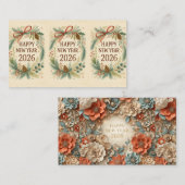 Moderne Visitenkarte zum Frohen Neuen Jahr 2026 (Vorne/Hinten)