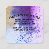 moderne Visitenkarte zur Personalisierung (Rückseite)