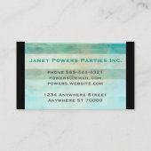 moderne Visitenkarte zur Personalisierung (Rückseite)