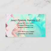 moderne Visitenkarte zur Personalisierung (Rückseite)