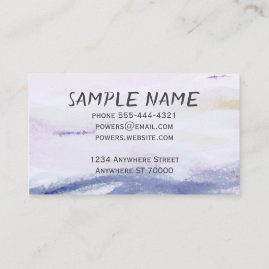 moderne Visitenkarte zur Personalisierung (Rückseite)