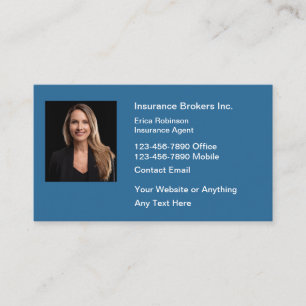 Moderne Visitenkarten der Portrait Insurance Compa Visitenkarte