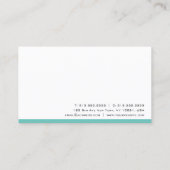 Moderne Visitenkarten Elegant Beruflich einfach Visitenkarte (Rückseite)